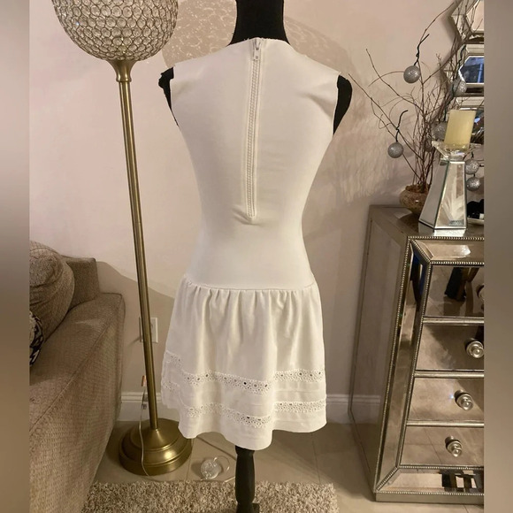 Maje White Midi Tiered Ruffled Sundress size 1 - Picture 6 of 8